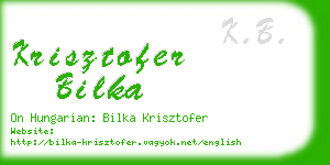 krisztofer bilka business card